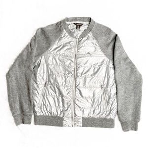 TOMMY BAHAMA GRAY SILVER QUILTED JACKET